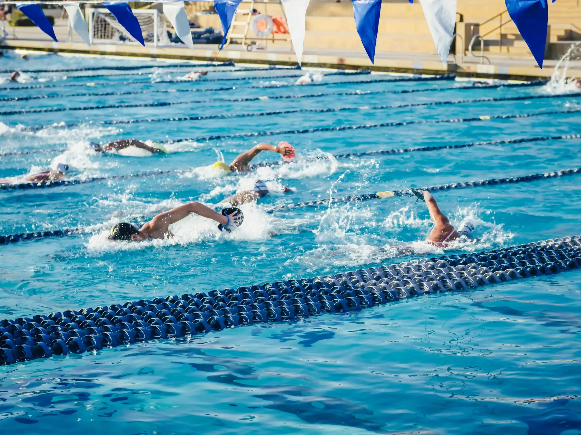 Swim team at recreation center.