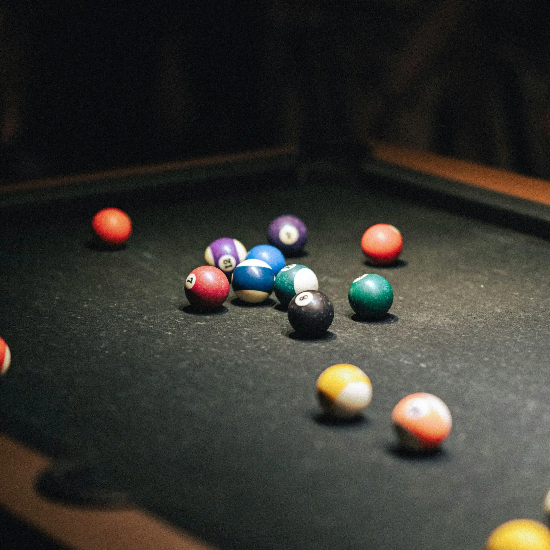 Pool table amenity in Hillcrest Park Center in Orem.